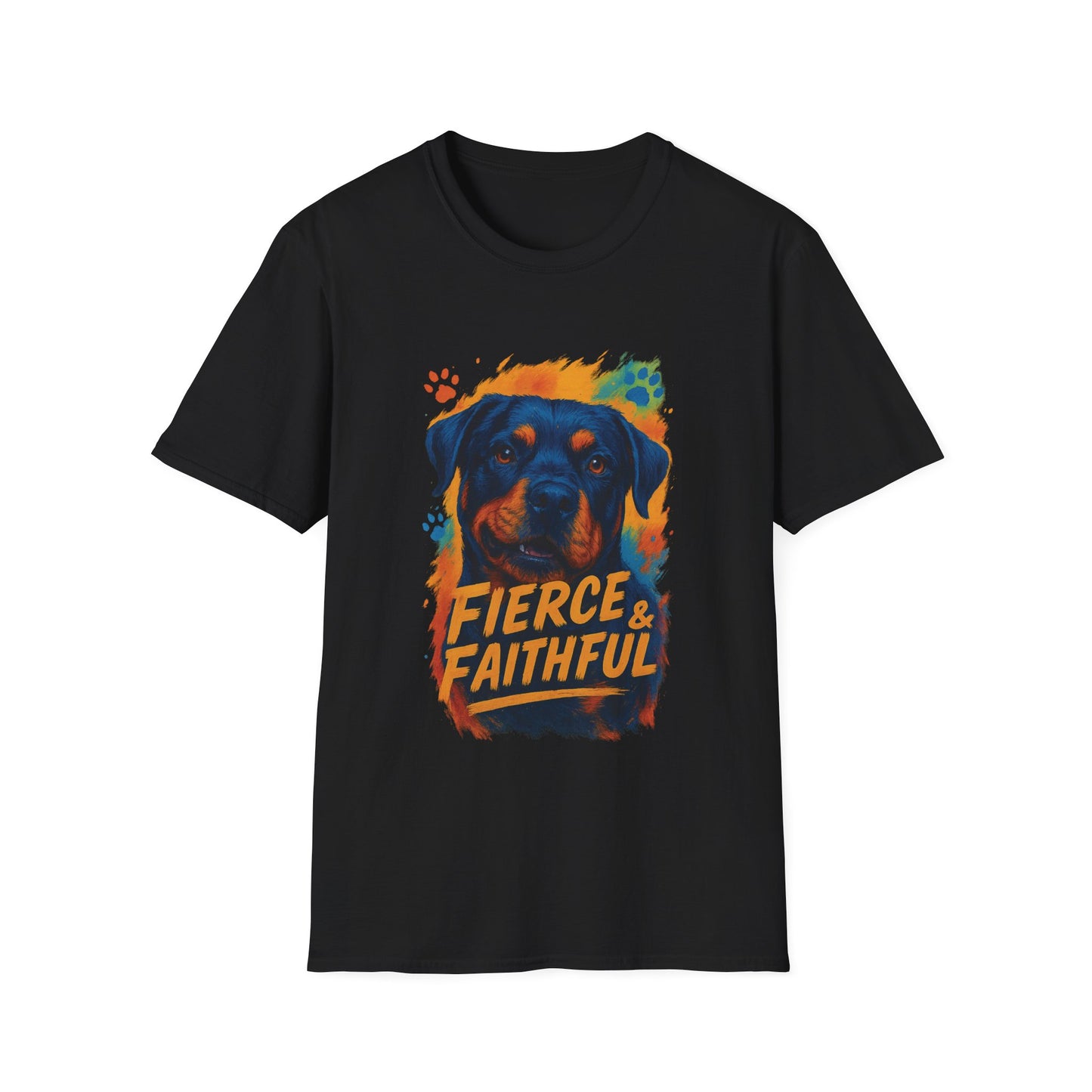 Dog Lover T-Shirt | Unisex Softstyle Tee | Fierce & Faithful | Perfect Gift for Pet Owners | Animal Lover Apparel