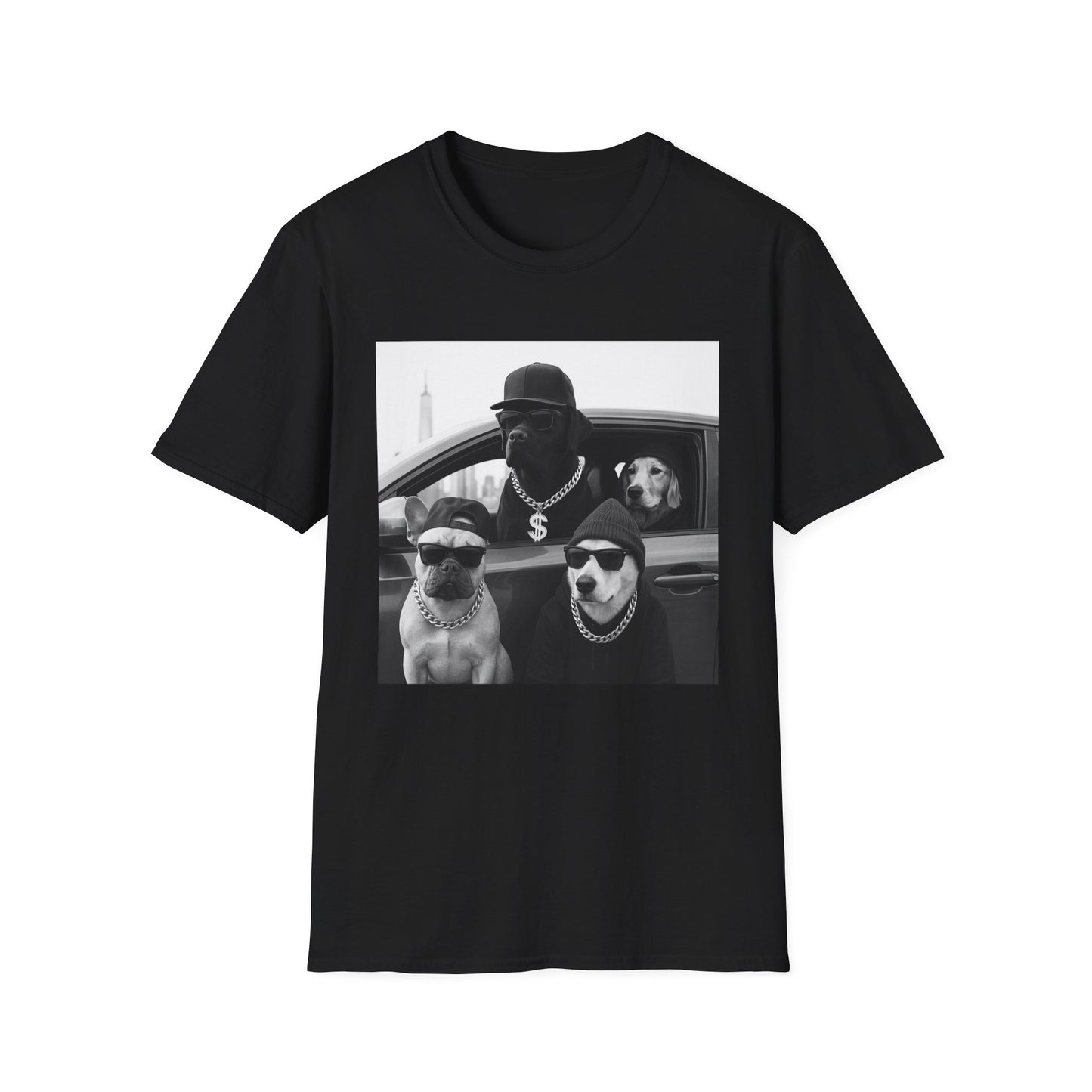 Street Vibe Graphic Tee, Unisex T-Shirt, Dog Lovers Shirt, Hip-Hop Inspired Apparel, Perfect for Casual Outings, Gift for Music Lovers