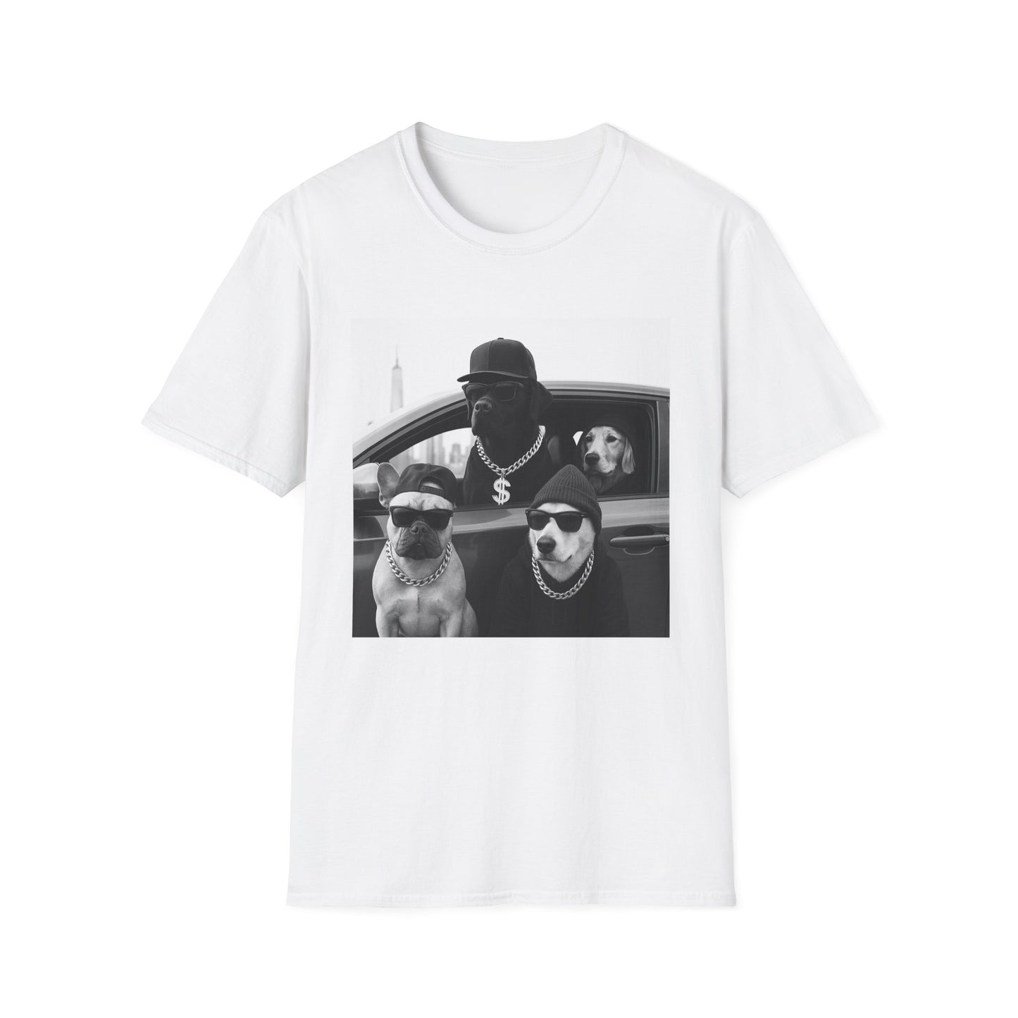 Street Vibe Graphic Tee, Unisex T-Shirt, Dog Lovers Shirt, Hip-Hop Inspired Apparel, Perfect for Casual Outings, Gift for Music Lovers