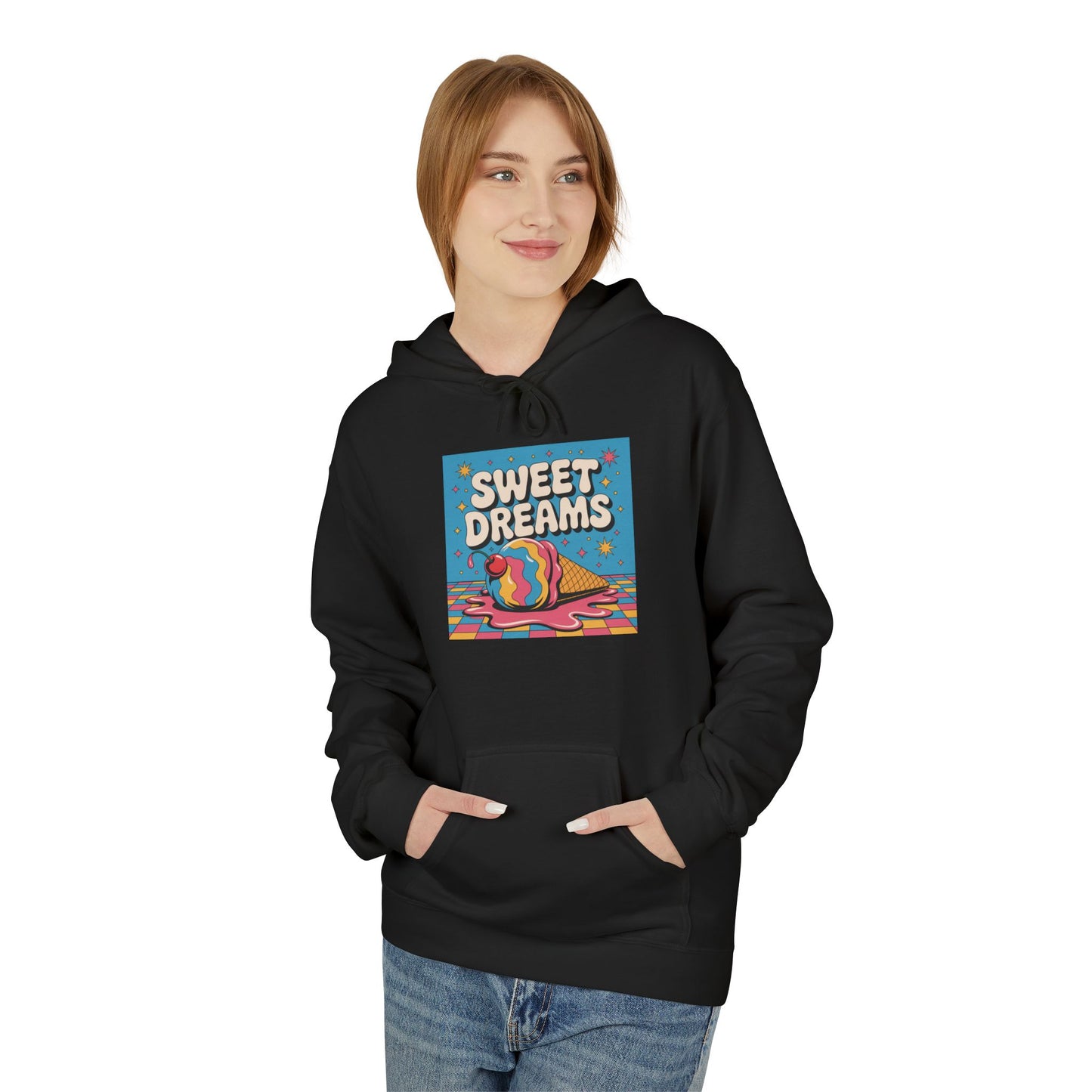 Sweet Dreams Unisex Fleece Hoodie, Cozy Pullover, Dreamy Gift, Casual Wear, Fall/Winter Essential