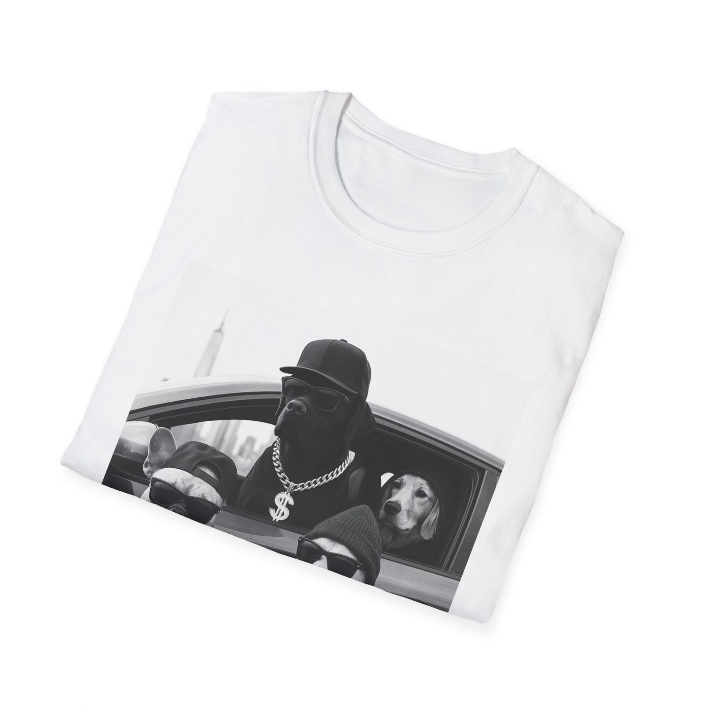 Street Vibe Graphic Tee, Unisex T-Shirt, Dog Lovers Shirt, Hip-Hop Inspired Apparel, Perfect for Casual Outings, Gift for Music Lovers