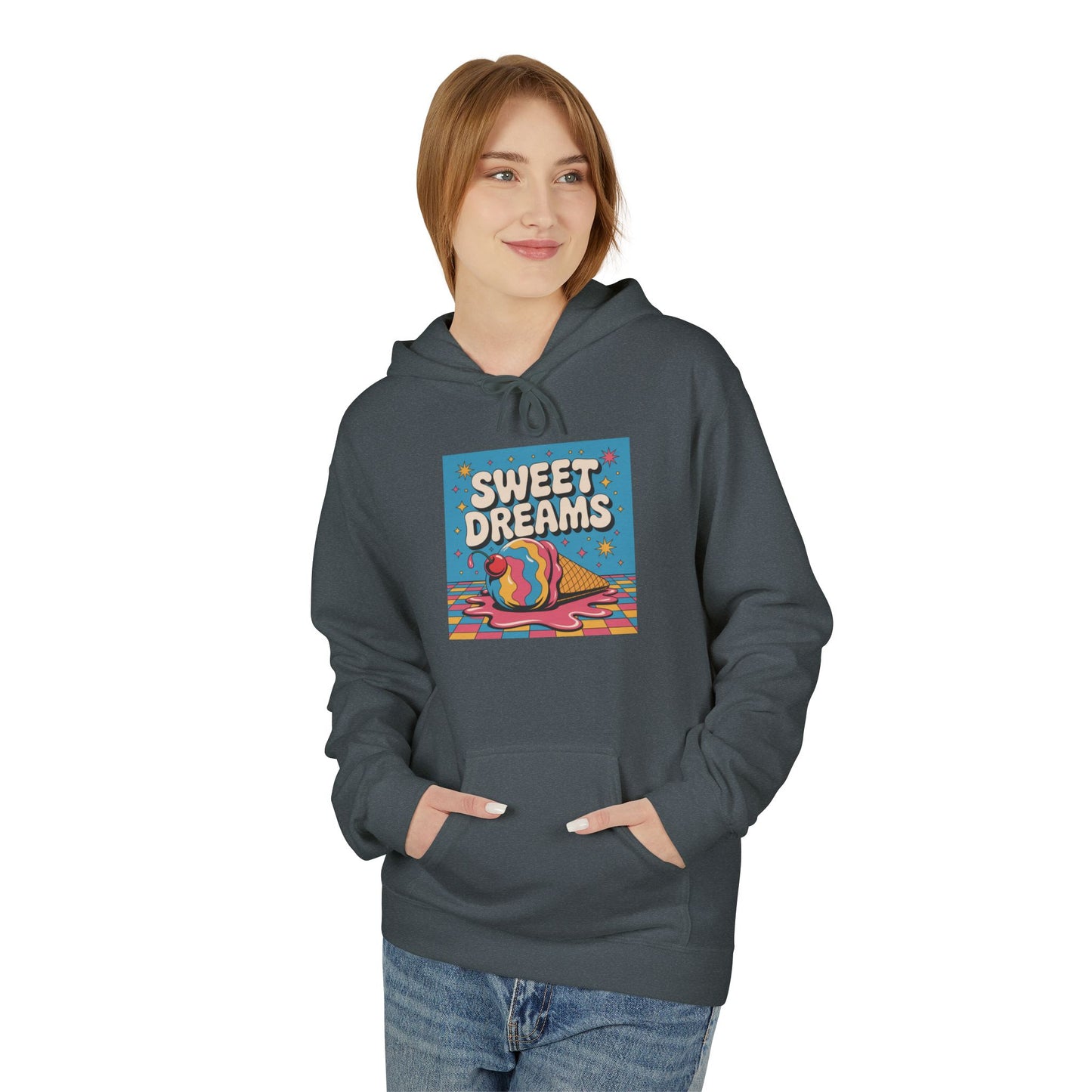 Sweet Dreams Unisex Fleece Hoodie, Cozy Pullover, Dreamy Gift, Casual Wear, Fall/Winter Essential