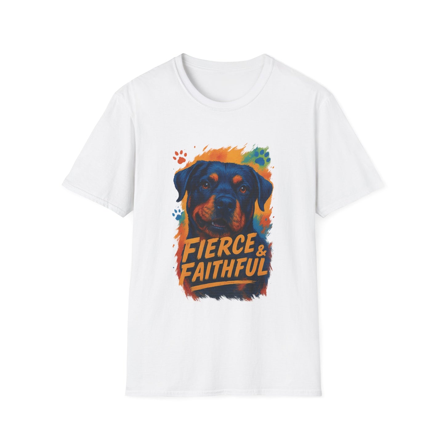 Dog Lover T-Shirt | Unisex Softstyle Tee | Fierce & Faithful | Perfect Gift for Pet Owners | Animal Lover Apparel