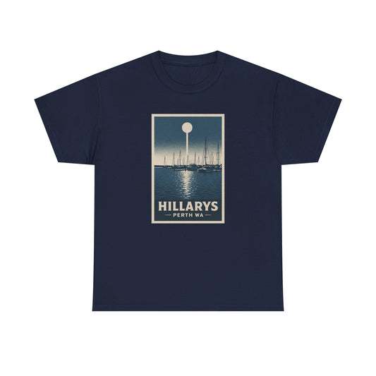 Vintage Hillarys Perth Unisex Tee, Retro Travel Shirt, Nautical Graphic Tee, Coastal Clothing, Unique Gift for Explorers