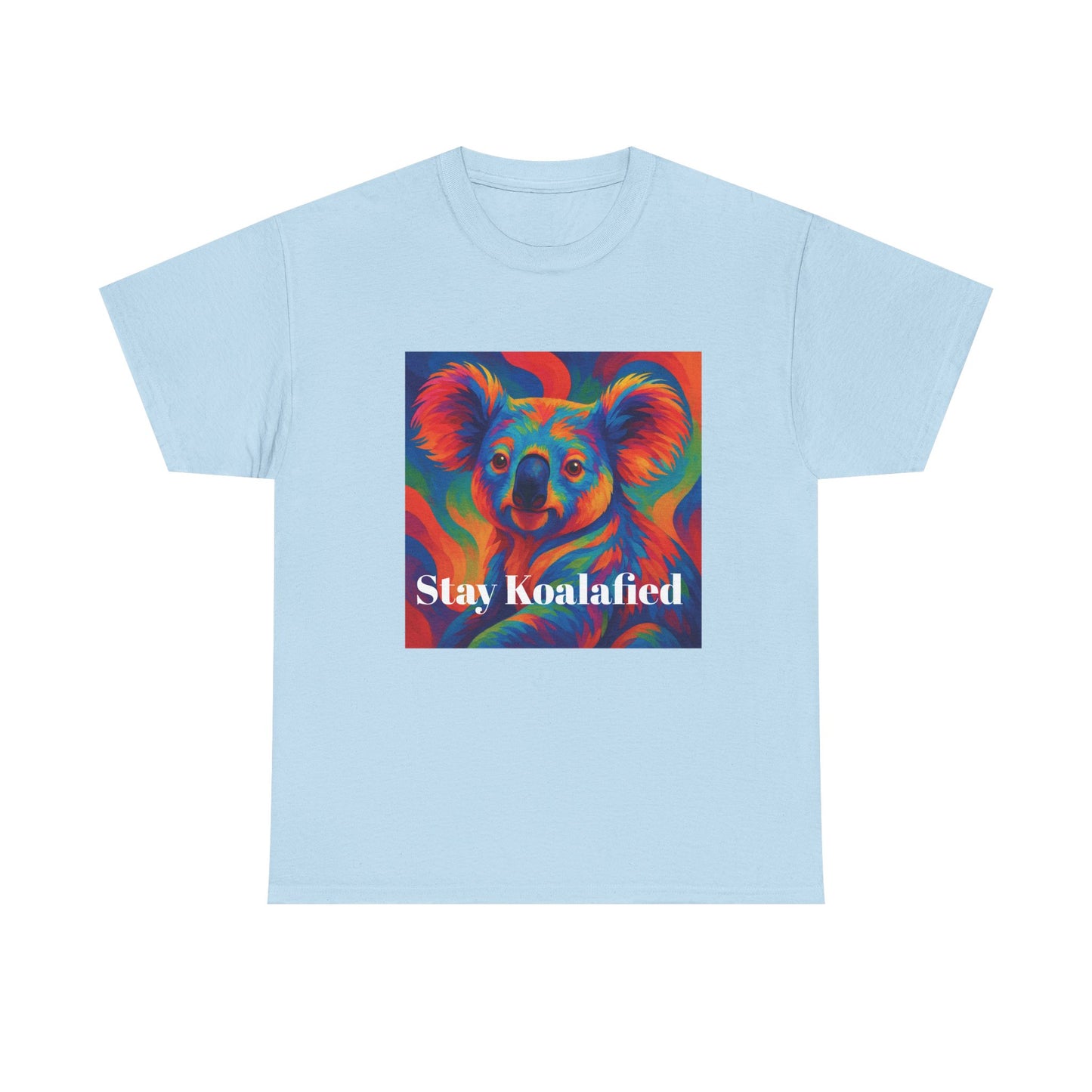 Colorful Koala T-Shirt, Stay Koalified, Funny Animal Shirt, Gift for Nature Lovers, Cute Tee for Birthdays, Eco-Friendly Apparel