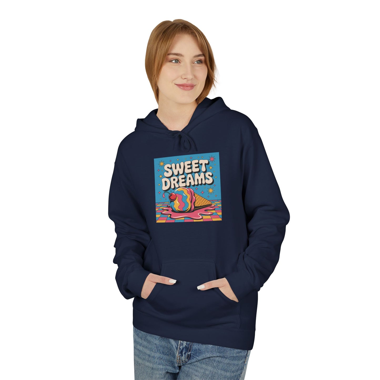 Sweet Dreams Unisex Fleece Hoodie, Cozy Pullover, Dreamy Gift, Casual Wear, Fall/Winter Essential