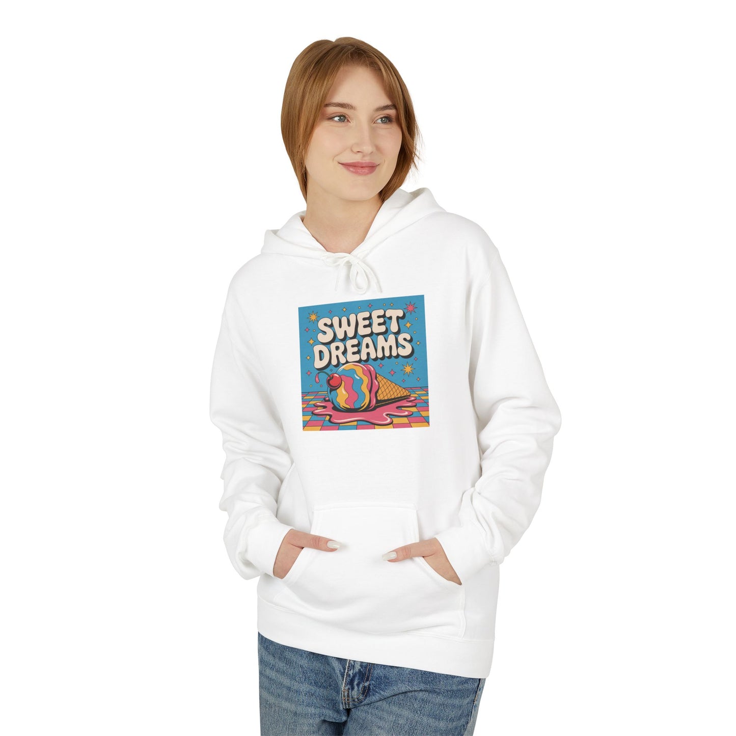 Sweet Dreams Unisex Fleece Hoodie, Cozy Pullover, Dreamy Gift, Casual Wear, Fall/Winter Essential