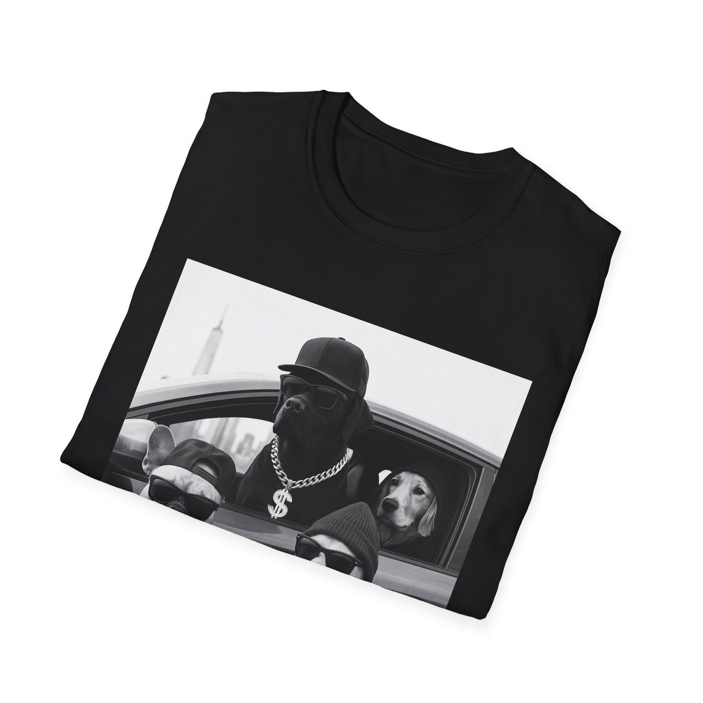 Street Vibe Graphic Tee, Unisex T-Shirt, Dog Lovers Shirt, Hip-Hop Inspired Apparel, Perfect for Casual Outings, Gift for Music Lovers